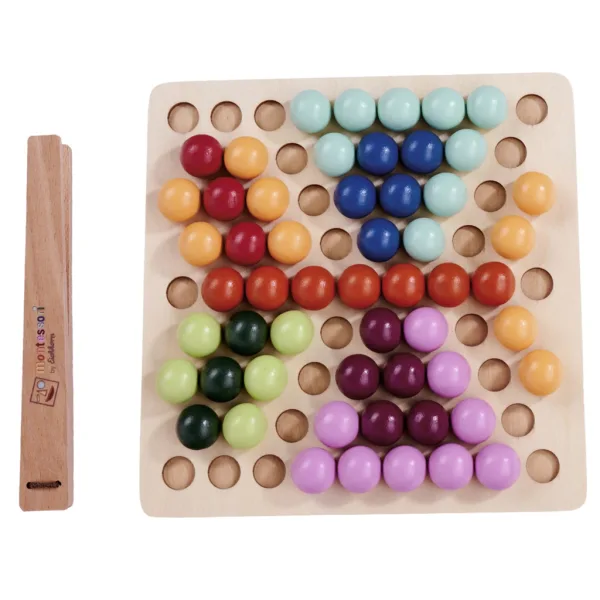 Eichhorn: Gioco educativo Montessori con pinza e palline immagine 2