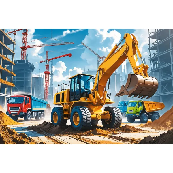 Escavatore e pala trattore puzzle da 60 pezzi - Trefl immagine 2