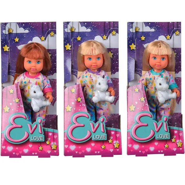 Evi Love: Évi bambola in pigiama con unicorno in diverse varianti - Simba Toys immagine 1