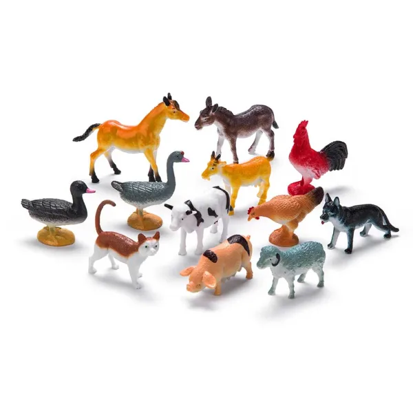 Faunica: Set di figure di animali da fattoria da 12 pezzi - Woodyland immagine 2