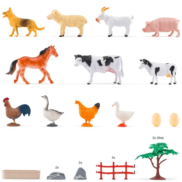 Faunica: Set di giochi animali della fattoria in secchio - Woodyland immagine 2