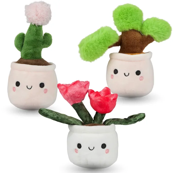 Fiore di peluche in diverse varianti 12cm 1pz immagine 2