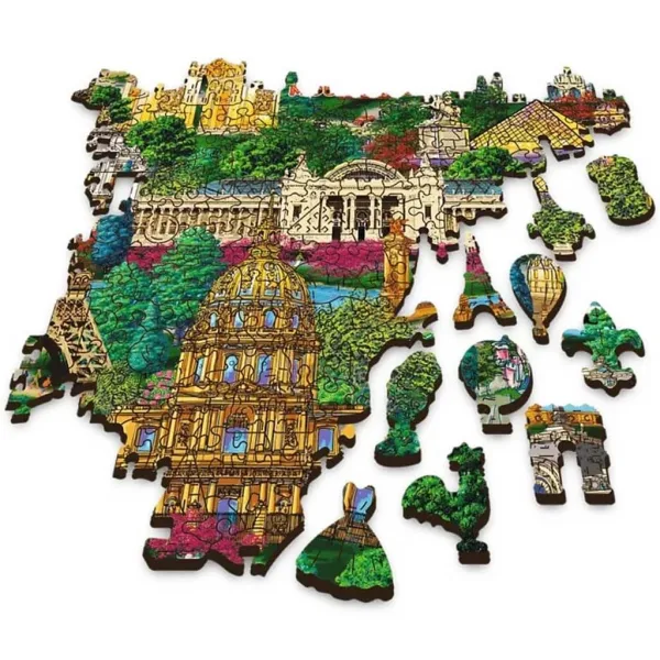 Francia, luoghi famosi - puzzle in legno da 1000 pezzi - Trefl immagine 2