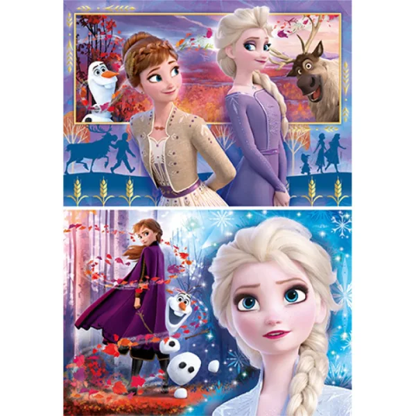 Frozen 2 Supercolor 2 in 1 puzzle 2x60pz - Clementoni immagine 2