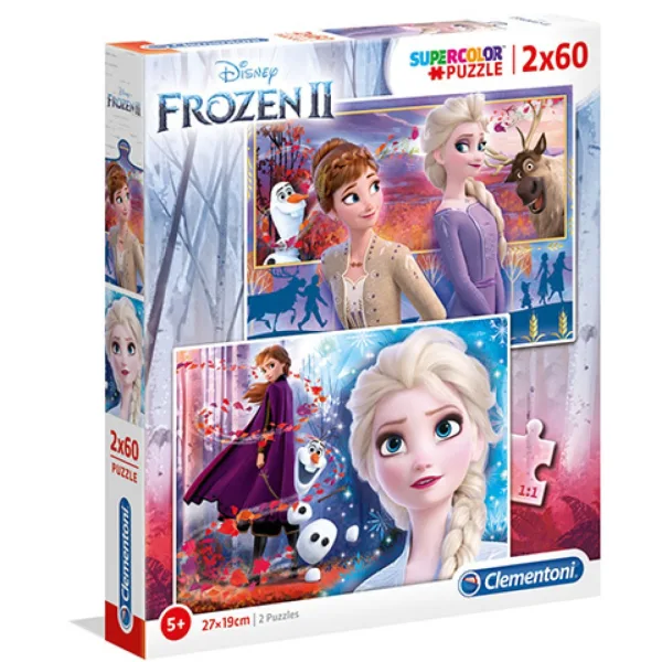 Frozen 2 Supercolor 2 in 1 puzzle 2x60pz - Clementoni immagine 1