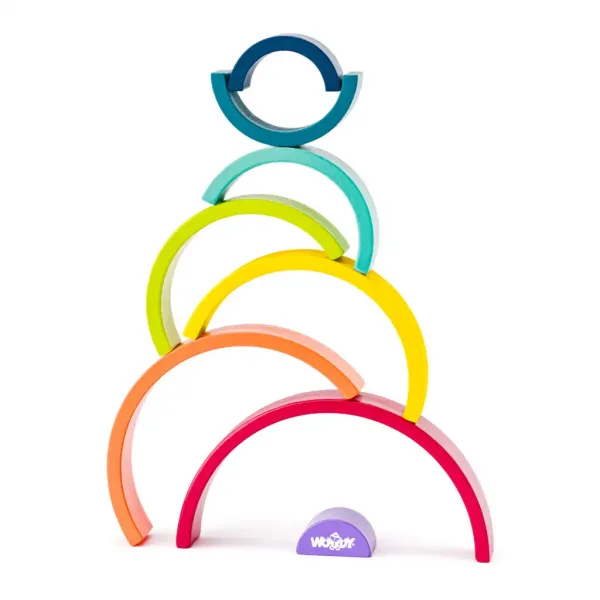 Gioco di abilità bilanciato arcobaleno in legno - Woodyland immagine 4