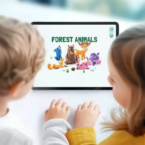 Hey Clay: Grande set di pasta da modellare con applicazione telefonica - Animali della foresta immagine 3