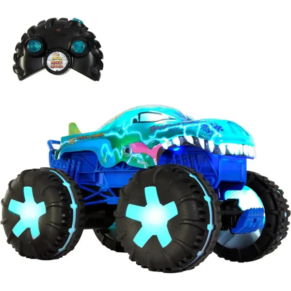Hot Wheels Monster Trucks: Auto mostruoso interattivo Mega Wrex radiocomandato - Mattel immagine 2