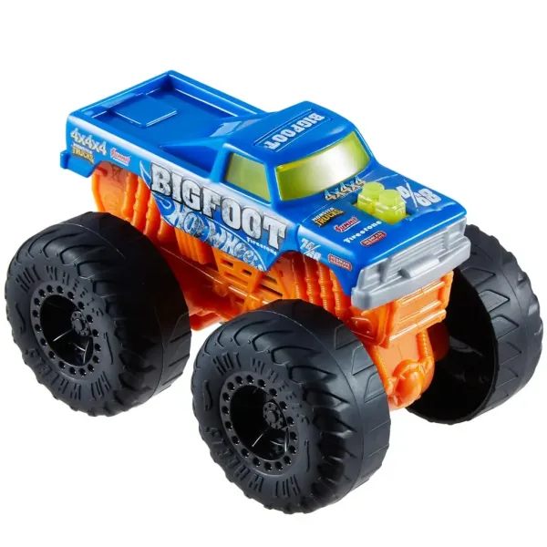 Hot Wheels Monster Trucks: Bigfoot 4x4x4 auto mostruoso con effetti luce e suono 1/43 - Mattel immagine 2