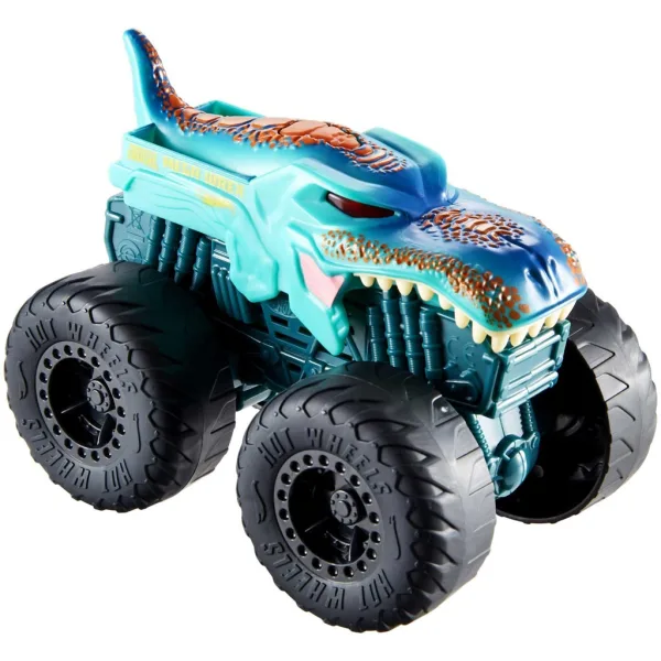 Hot Wheels Monster Trucks: Mega Wrex auto mostruoso con effetti luminosi e sonori 1/43 - Mattel immagine 2