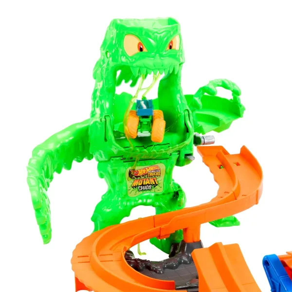 Hot Wheels Monster Trucks Slime Monster Caos Pista - Mattel immagine 4