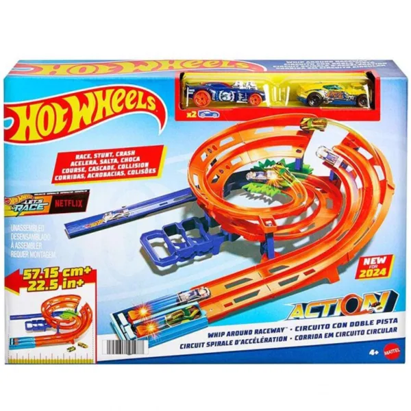 Hot Wheels: Pista da corsa a doppia corsia con 2 auto da corsa - Mattel immagine 1