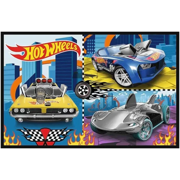 Hot Wheels - puzzle da 2 x 70 pezzi - Trefl immagine 2