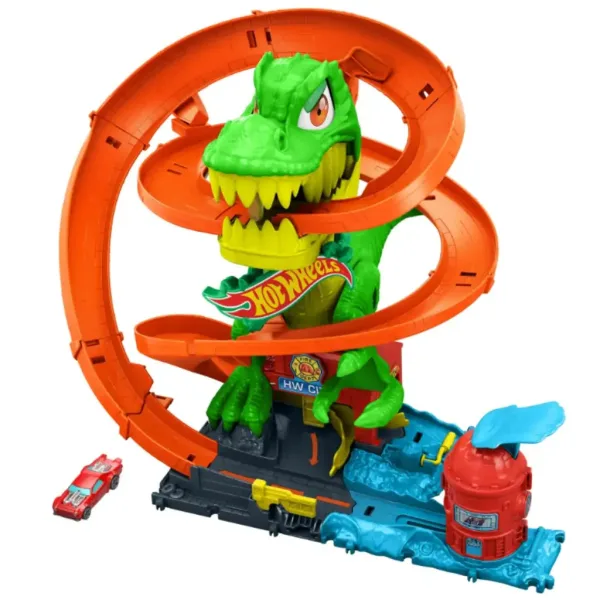Hot Wheels: Set di pista Attacco del T-Rex - Mattel immagine 2