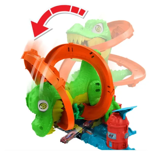 Hot Wheels: Set di pista Attacco del T-Rex - Mattel immagine 3
