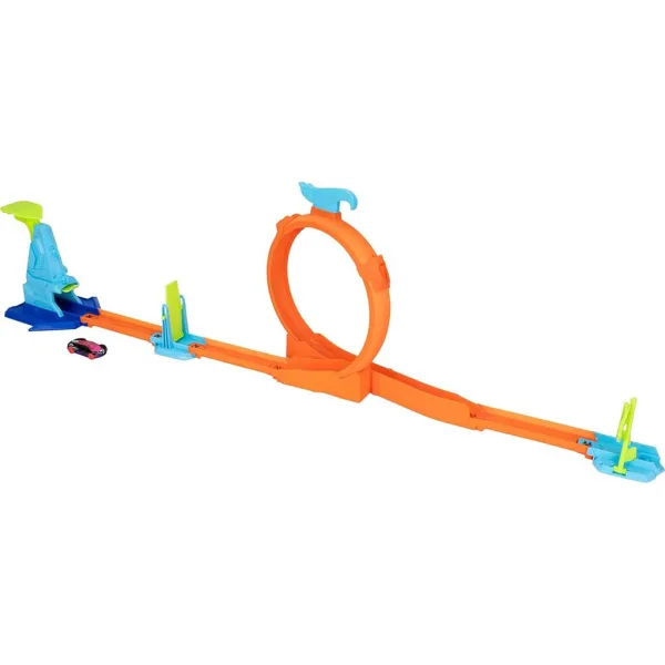 Hot Wheels: Set di partenza da stunt - Loop Flag Finish set di gioco - Mattel immagine 2