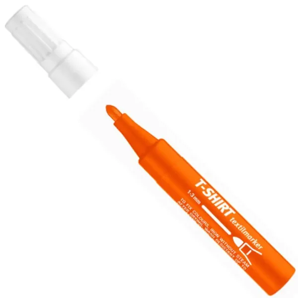 Ico: Pennarello in tessuto color arancione fluorescente immagine 1