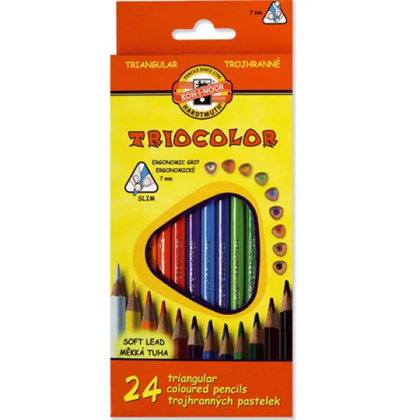 Ico: Koh-I-Noor Triocolor set di matite colorate da 24 pezzi immagine 1