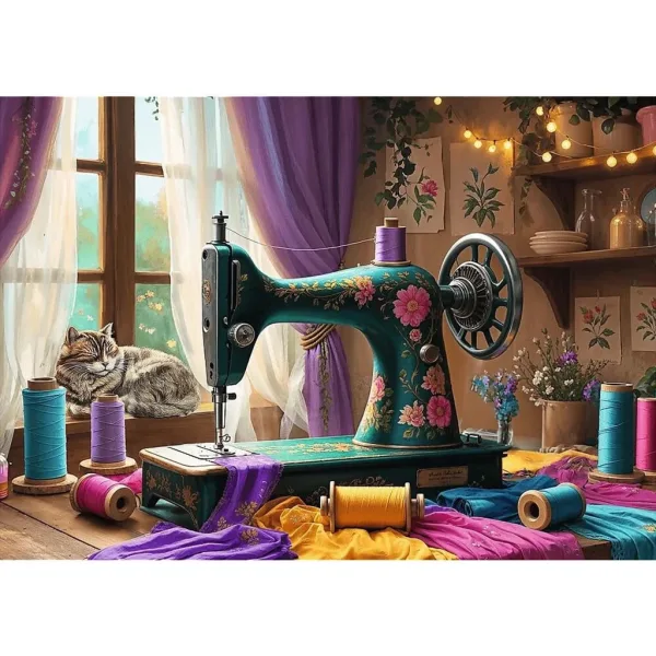 Il puzzle da 1000 pezzi della stanza di cucito - Trefl immagine 2