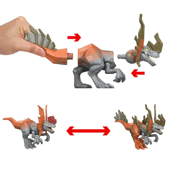 Jurassic World: Mayhem Mix-Ups DIY Mutanti dinosauro Dilophosaurus - Mattel immagine 3