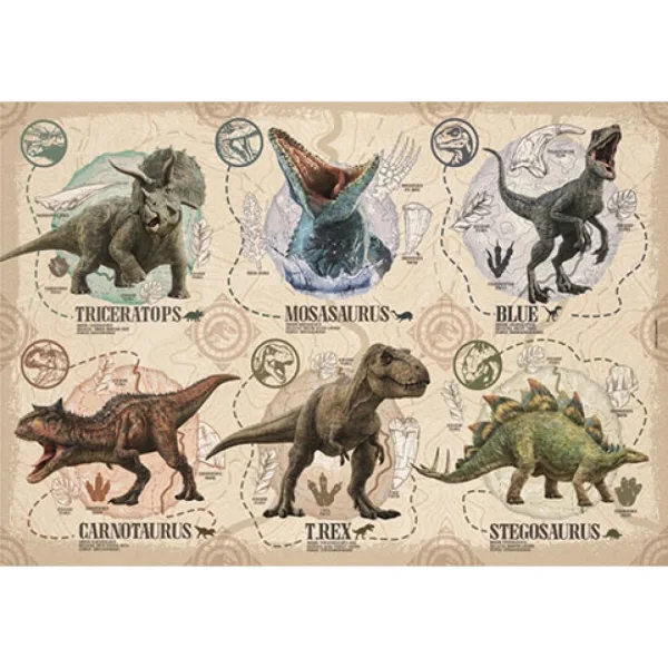 Jurassic World Puzzle Super Color 104 pezzi - Clementoni immagine 2