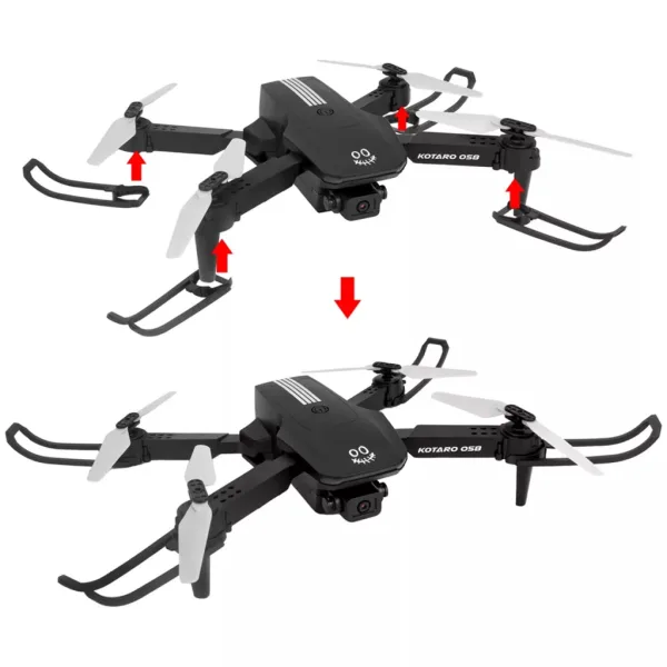 KOO: Kotaro 058 drone pieghevole radiocomandato con doppia camera e illuminazione LED immagine 5