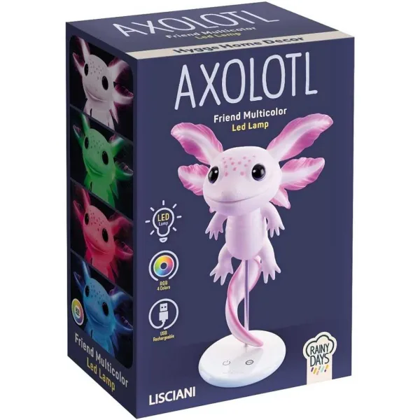 Lampada da notte LED Axolotl multicolore Rainy Days - Lisciani