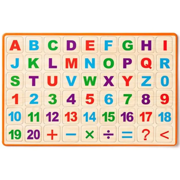 Lavagna magnetica da tavolo con lettere e numeri - Woodyland immagine 3