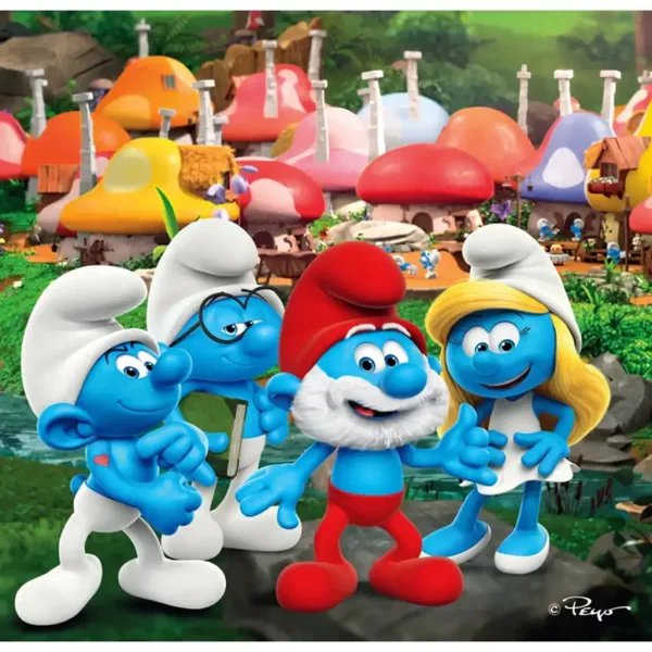 Le avventure dei Puffi blu puzzle supercolor 3x48 pezzi - Clementoni immagine 2