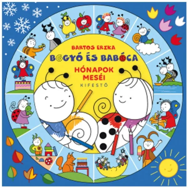 Le storie dei mesi di Bogyó e Babóca libro da colorare immagine 1