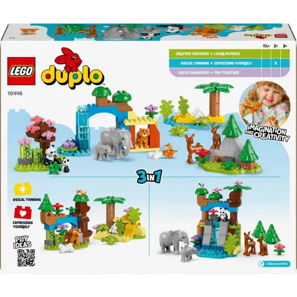 LEGO® DUPLO®: 3 in 1 famiglie di animali nel mondo selvaggio (10446) immagine 2