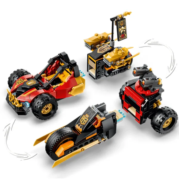 LEGO® Ninjago: Veicoli combinabili di Kai e Cole (71864) immagine 4