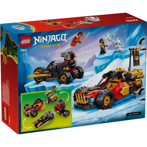 LEGO® Ninjago: Veicoli combinabili di Kai e Cole (71864) immagine 7