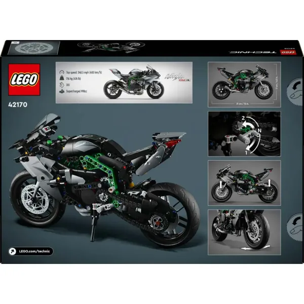 LEGO® Technic: Kawasaki Ninja H2R motocicletta (42170) immagine 2