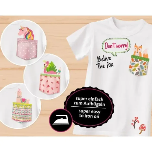 LENA: Potenzia la tua maglietta! - Set creativo per decorare magliette con tasche immagine 2
