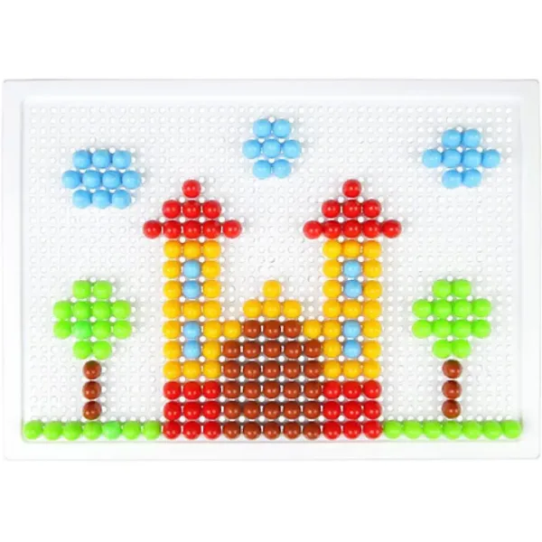LENA: Set creativo di mosaico trasparente a pois 10mm 200 pezzi immagine 2
