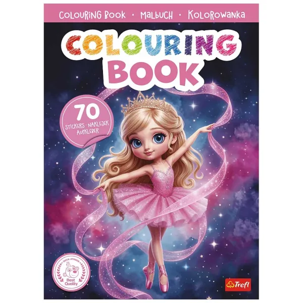 Libro da colorare ballerina con adesivi - Trefl immagine 1