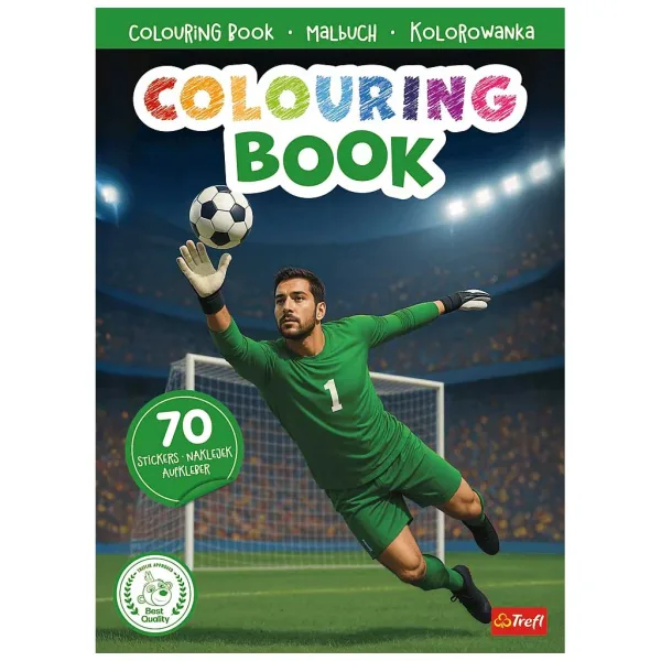 Libro da colorare di calcio con adesivi - Trefl immagine 1