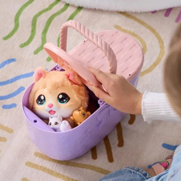 Little Live Pets: Gatto nella cesta con i suoi cuccioli immagine 3