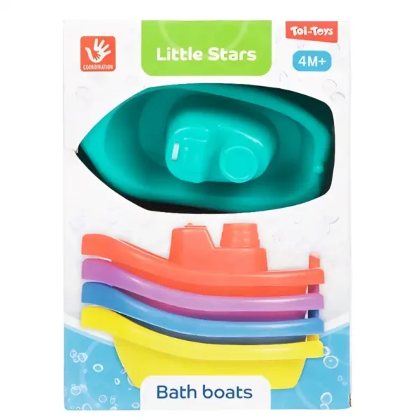 Little Stars: gioco da bagno a forma di nave da 5 pezzi immagine 2