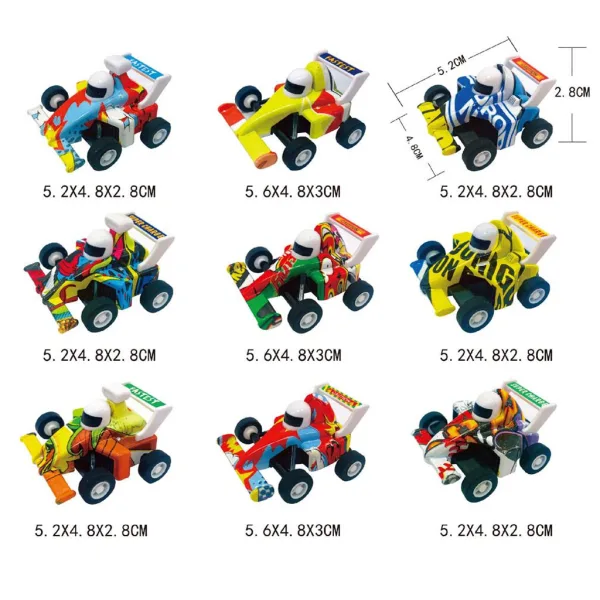 Luna: Auto da corsa Formula colorata in scatola trasparente in diverse varianti 1pz immagine 2