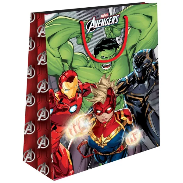 Luna: borsa regalo Avengers Marvel con motivo supereroi 26x32x12cm immagine 2