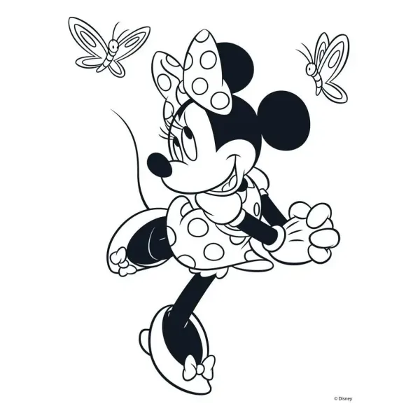 Luna: Colorazione di Minnie Mouse, con adesivi e 6 pennarelli immagine 4