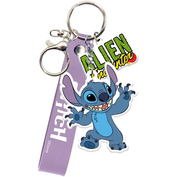 Luna: Disney Stitch portachiavi con moschettone e decorazione a figura immagine 1