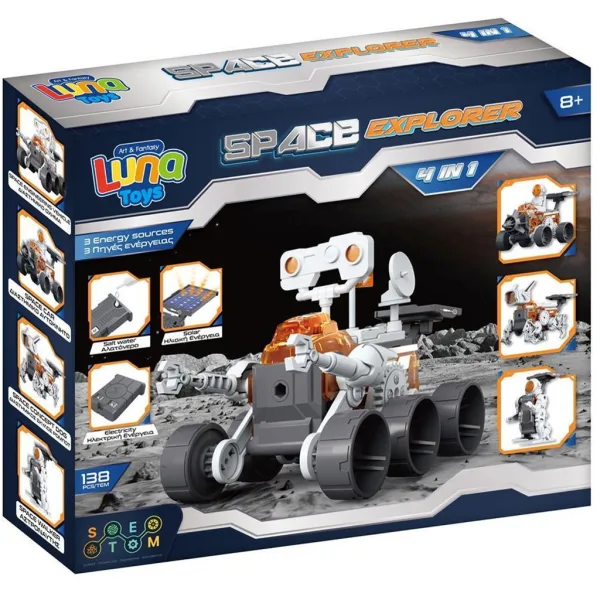 Luna: Esploratore Spaziale 4 in 1 138 pezzi robot costruttore solare immagine 1