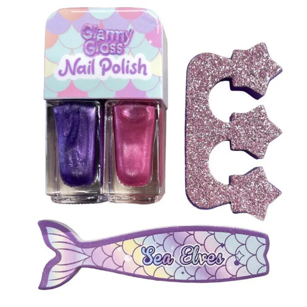 Luna: Glammy Gloss – Set di smalti per unghie da sirena con 2 smalti e accessori immagine 2