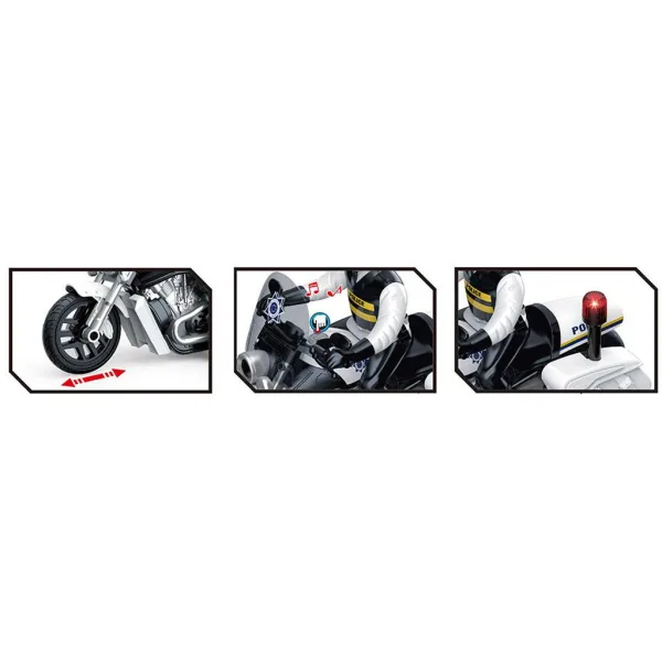Luna: Light Striker moto di polizia con figura di poliziotto, luce e suono 1/10 immagine 3