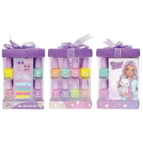 Luna: Set regalo di smalti brillanti Glammy Gloss con accessori per capelli e decorazioni per unghie 17 pezzi immagine 1
