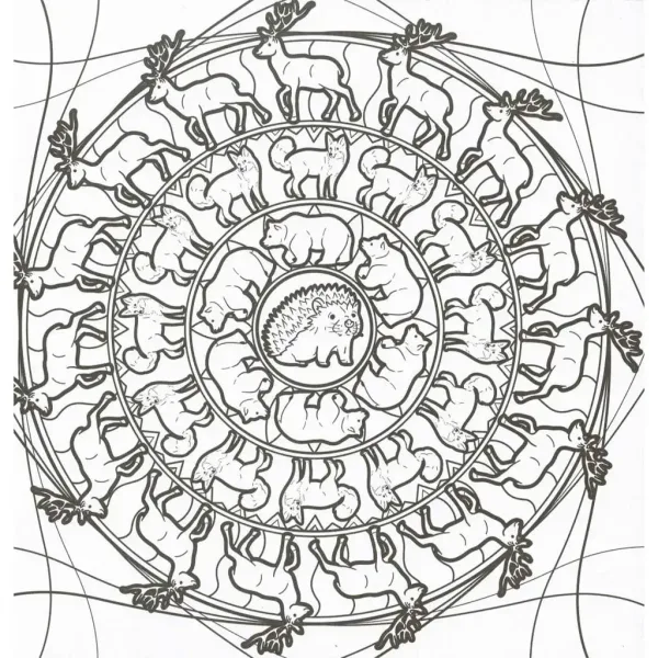 Mandala e colorare - Animali selvatici immagine 3