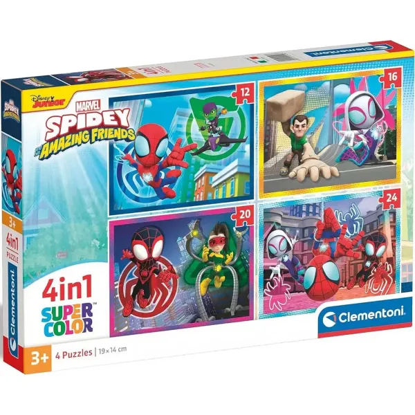 Marvel Spidey 4 in 1 Supercolor puzzle - Clementoni immagine 1